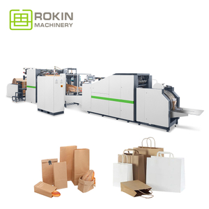 RKHF-460TF Máquina de bolsa de papel automática completa com maçaneta torcida e plana