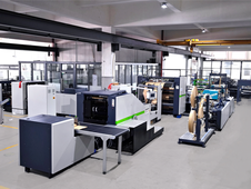 Máquina de bolsa de papel automática completa com alça torcida e plana