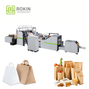 Máquina de fabricação de sacolas de papel robusta durável para fábricas